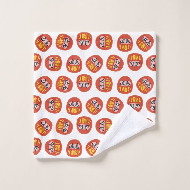 Daruma Rolling Bath Towel Set (Wash Cloth)