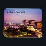 Darwin, Australia Magnet<br><div class="desc">Photo of the Darwin waterfront development with a dramatic and colourful sunset.</div>