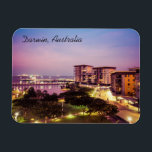 Darwin, Australia Magnet<br><div class="desc">Photo of the Darwin waterfront development with a dramatic and colourful sunset.</div>