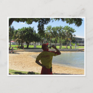 darwin beach lifeguard postcard