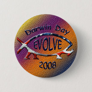 darwin day 08 6 cm round badge