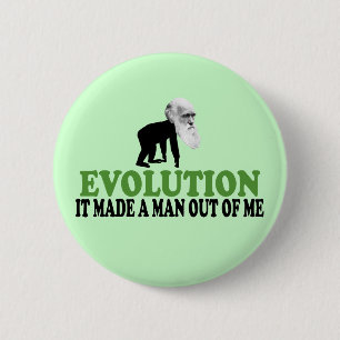 Darwin evolution 6 cm round badge