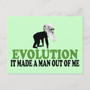 Darwin evolution postcard