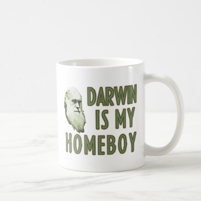 Darwin is my homeboy coffee mug (Right)