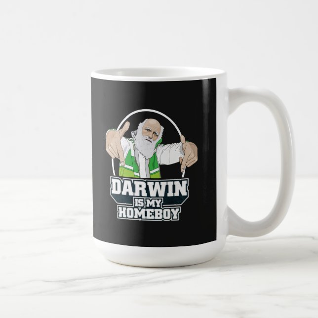 Darwin Is My Homeboy (Full Colour) Coffee Mug (Right)