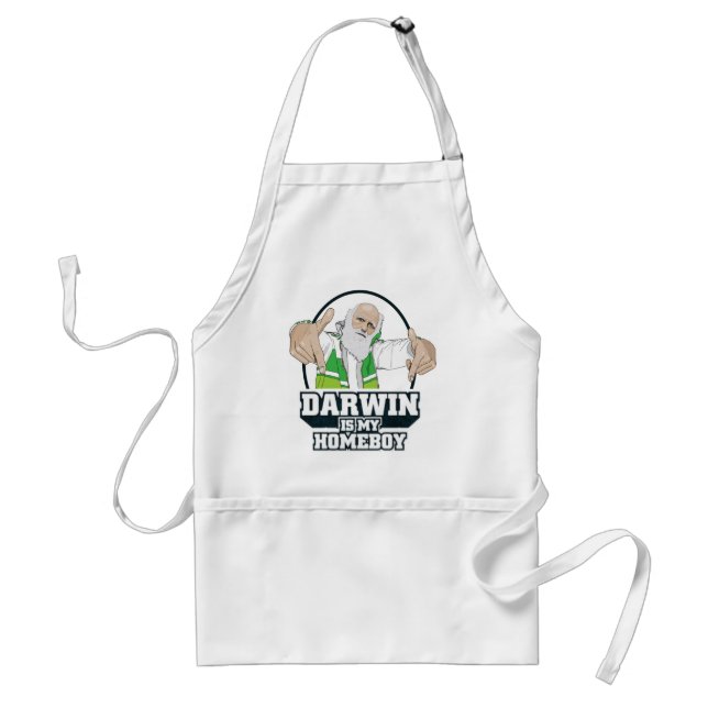 Darwin Is My Homeboy (Full Colour) Standard Apron (Front)