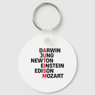 Darwin Jung Newton Einstein Edison Mozart Autism A Key Ring
