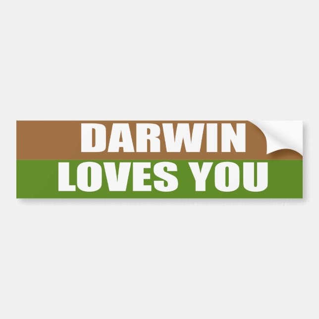 Darwin loves you bumper sticker (Front)