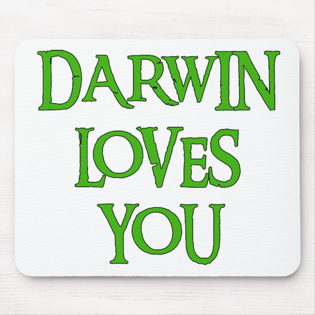 Darwin Loves You Mouse Pad (Front)