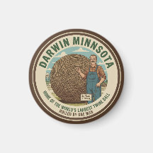 Darwin, Minnesota Twine Ball Magnet