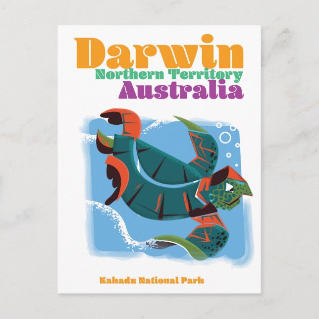 Darwin, Northern Territory Australia travel poster Postcard (Front)