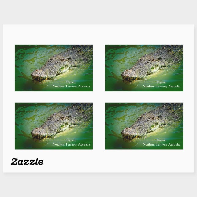 Darwin Northern Territory - Crocodile Stickers (Sheet)