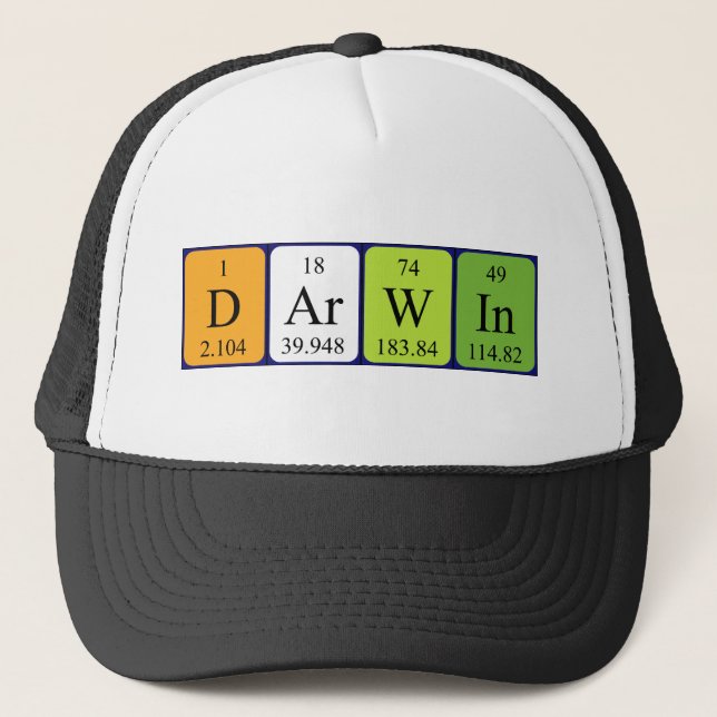 Darwin periodic table name hat (Front)