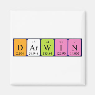 Darwin periodic table name magnet