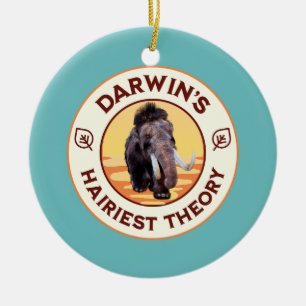 Darwin’s Hairiest Theory Cute Woolly Mammoth Ceramic Ornament
