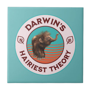 Darwin’s Hairiest Theory Cute Woolly Mammoth  Ceramic Tile