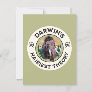 Darwin’s Hairiest Theory Woolly Mammoth  Postcard