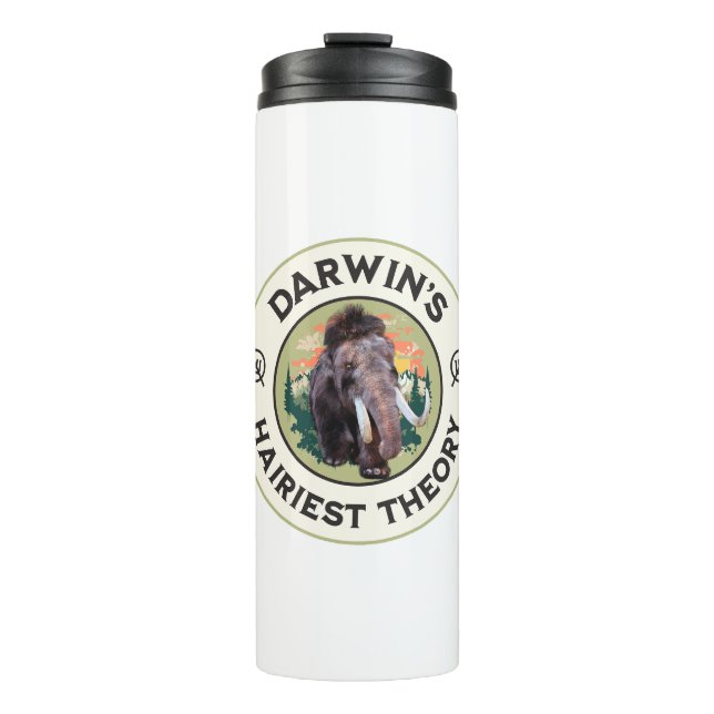 Darwin’s Hairiest Theory Woolly Mammoth  Thermal Tumbler (Front)