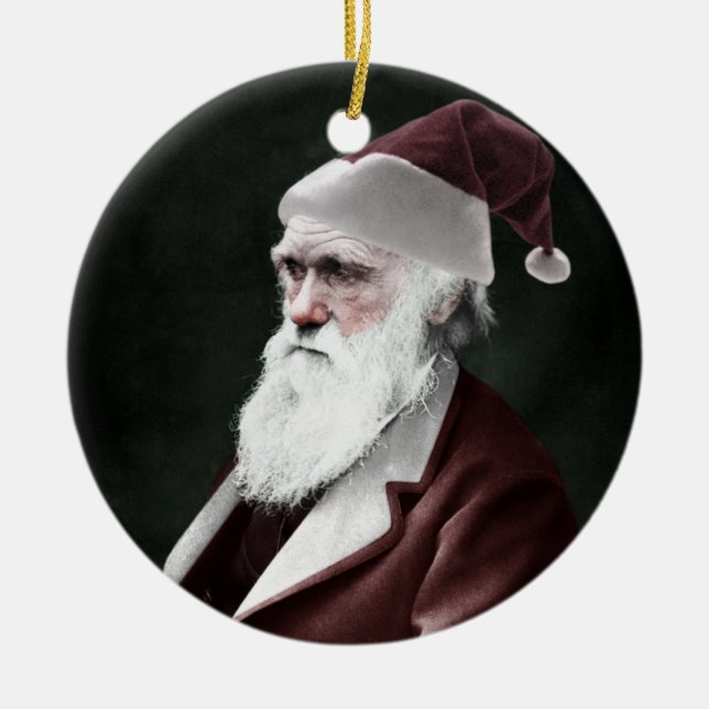 Darwin Santa Claus Ceramic Ornament (Front)