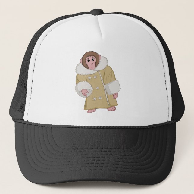 Darwin the Ikea Monkey Trucker Hat (Front)