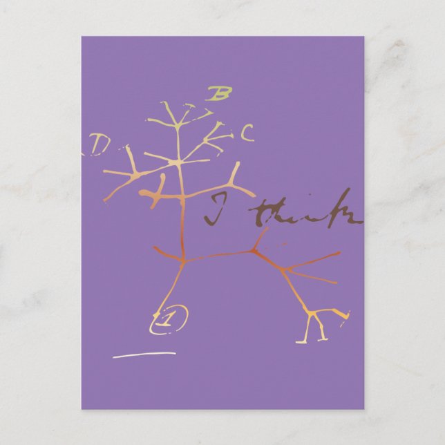 Darwin tree of life: I think Postcard (Front)
