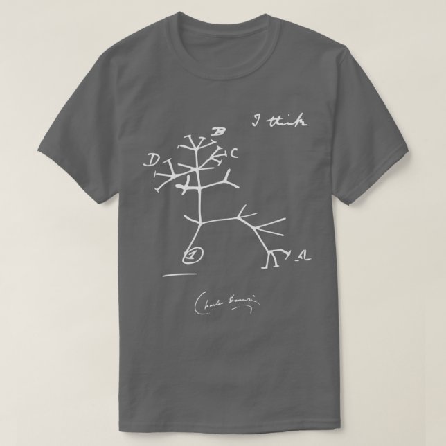 Darwin Tree of Life I Think T-Shirt (Design Front)
