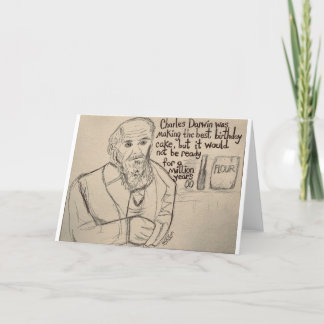 Darwin Waits for the Best Birthday Cake, Card