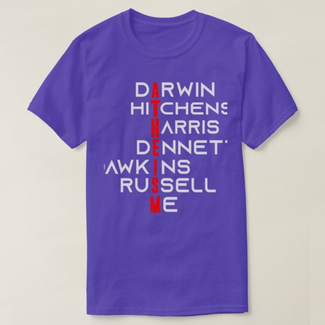 darwinHichensHarrisDennettDawkinsRussellme T-Shirt (Design Front)
