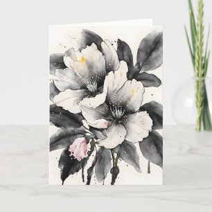 Darwin's Slipper - Watercolor flowers Card