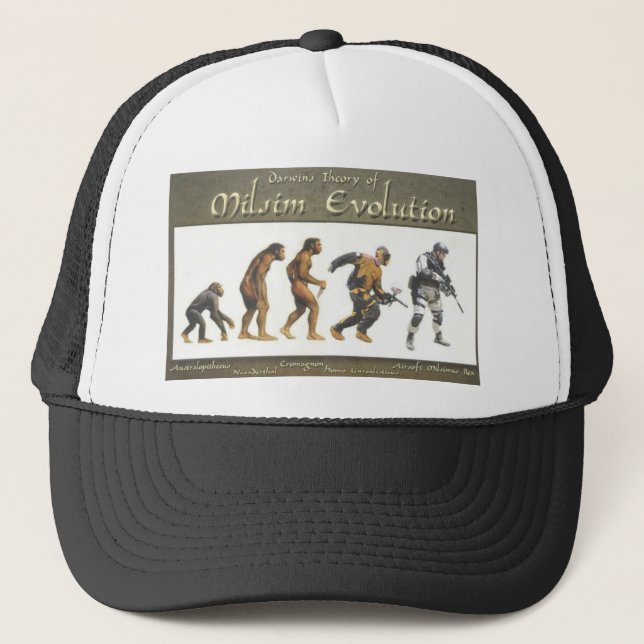 Darwins theory trucker hat (Front)