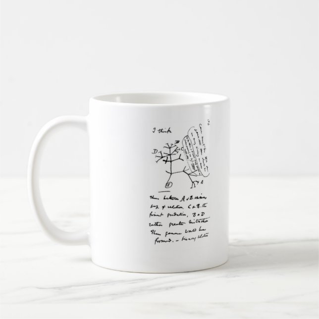 Darwin's 'Tree of Life' Sketch Mug (Left)