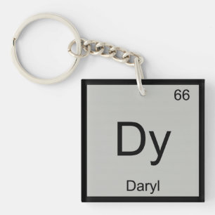 Daryl Name Chemistry Element Periodic Table Key Ring