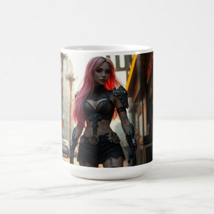 Das Cyber-Mädchen und die dystopische Zukunft Coffee Mug