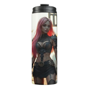 Das Cyber-Mädchen und die dystopische Zukunft Thermal Tumbler