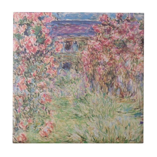 Das Haus in den Rosen - Claude Monet Ceramic Tile (Front)