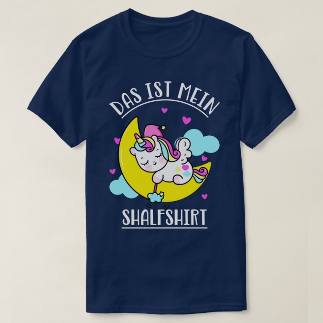 Das ist mein Schlafshirt ses Einhorn Pyjama T-Shirt (Design Front)