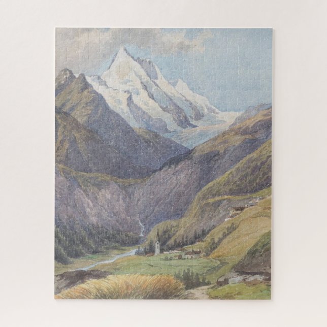Das Mölltal mit dem Großglockner – Carl Lafite Jigsaw Puzzle (Vertical)