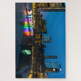 Das Stadtzentrum von Toronto bei Nacht Jigsaw Puzzle