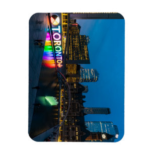 Das Stadtzentrum von Toronto bei Nacht Magnet