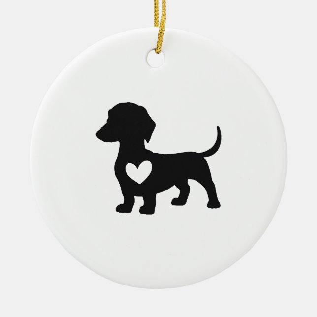 Daschund Copy Copy Copy Copy Copy Copy Ceramic Ornament (Front)