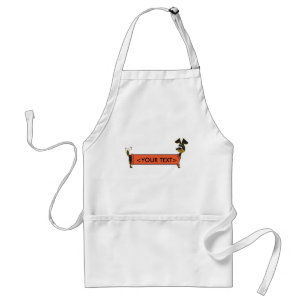 Daschund Dog Customisable, <YOUR TEXT> Standard Apron