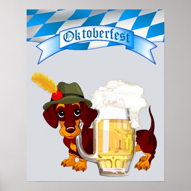 Daschund Oktoberfest Poster (Front)