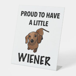 Daschund pedestal sign