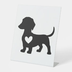 Daschund pedestal sign
