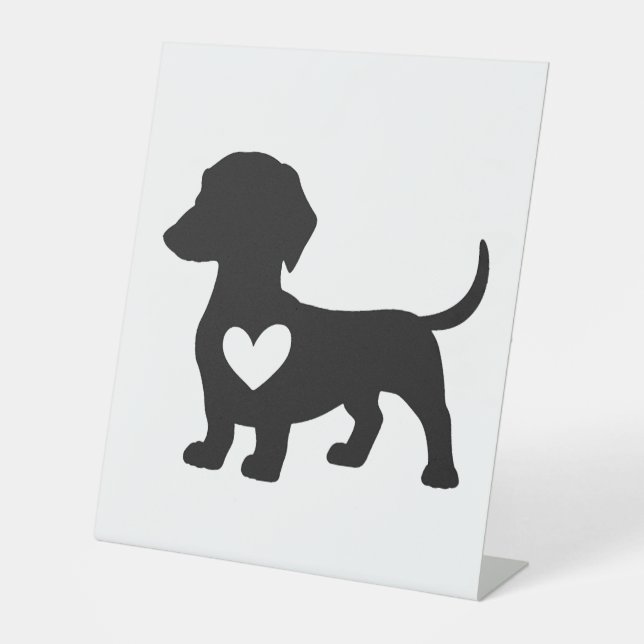 Daschund       pedestal sign (Front)