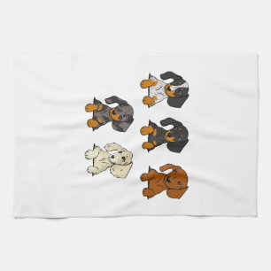 Daschund Tea Towel
