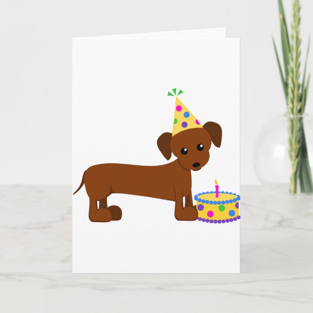 DaschundBDay Card (Front)