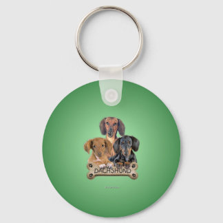 daschunds_rnd_ornament key ring