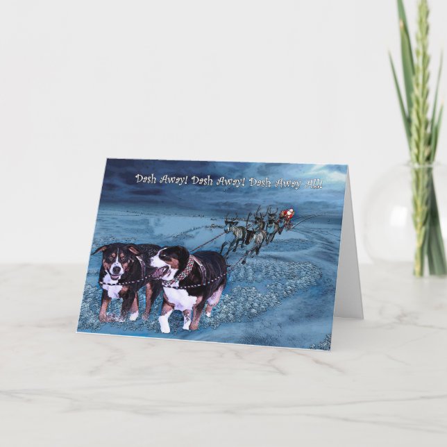 Dash Away, Dash Away! Holiday Card (Front)