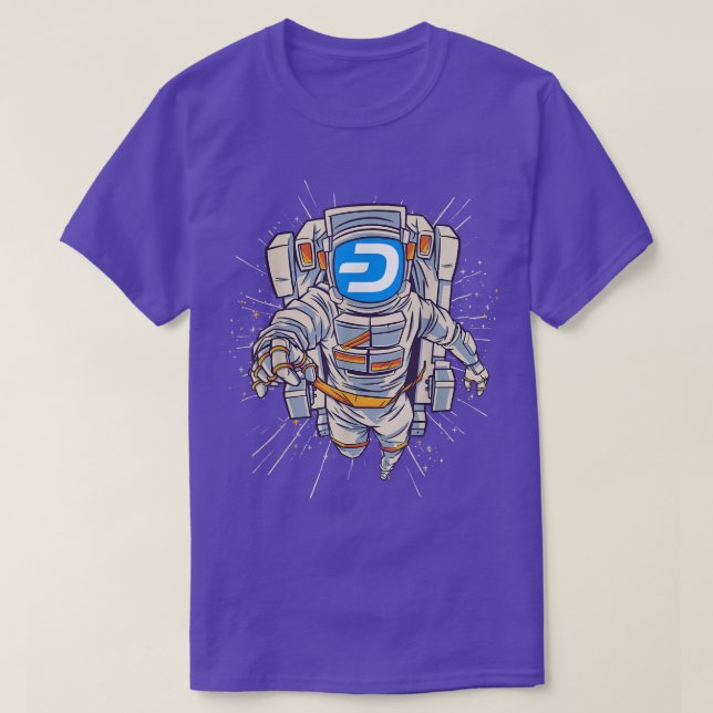 Dash Crypto Tee, Dash Astronaut to Moon  T-Shirt (Design Front)